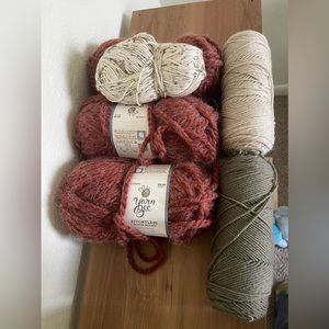 Yarn never used or hardly used. Take all for $25.